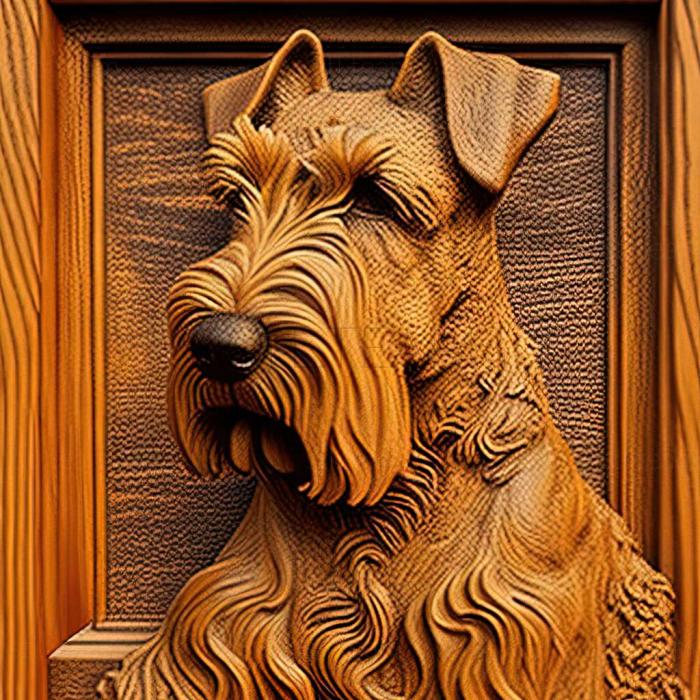 3D model Airedale Terrier dog (STL)
